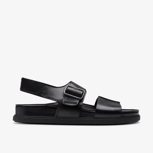 Torford Band Zwarte Leren Sandalen