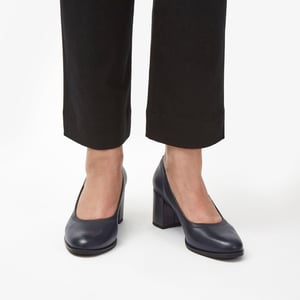 Freva55 Court Navy Leren Schoenen