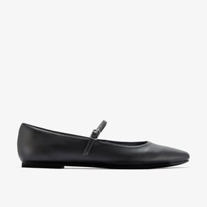 Emelina Gem Zwarte Gladde Schoenen
