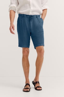 Bugatti Herren Linnen-katoenmix bermuda