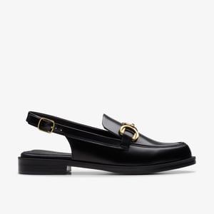Straven Sling Zwarte Leren Schoenen