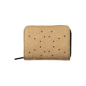 Ritsportemonnee Beige Leer
