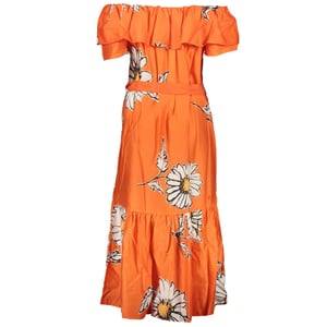 Madeliefjesprint Maxi Jurk Off-Shoulder Stijl