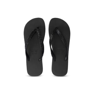 Python zwarte teenslipper zwart