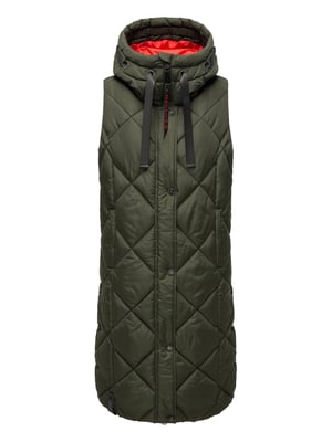 Navahoo lange dames bodywarmer Schnuckel – Modern & Met Capuchon