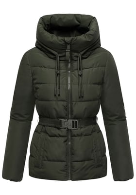 Marikoo dames winterjas Himee met tailleceintuur & magneetzakken