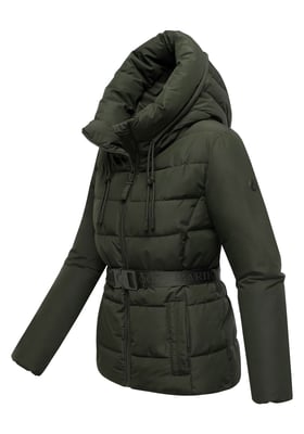 Marikoo dames winterjas Himee met tailleceintuur & magneetzakken