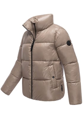 Marikoo dames winterjas Hazalee in puffer-stijl met glanzende look
