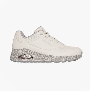Skechers Uno - Safari Tijd Dames Casual Sneakers Natuur Duraleather/ Off White Luipaard