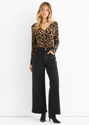 Bruine bodysuit met dierenprint