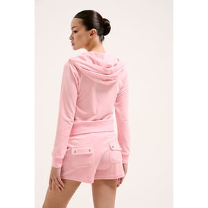 Juicy Couture Robertson Klassieke Jas Polyester Dames Roze Hoodie Sweatshirt