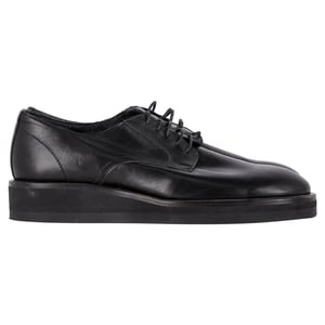 Yohji Yamamoto Veterschoenen in Zwart Leer