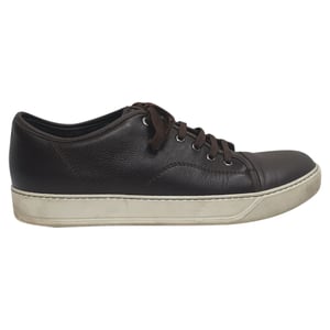 Lanvin Lage Sneakers in Bruin Leer