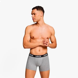 Levi's Herenslips 3-pack Midden Grijs Melange