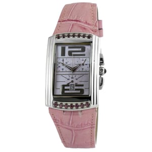 Chronotech Ct7018b02 Roze Leren Horloge