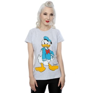 Disney Dames/Dames Donald Duck Boos Katoenen T-Shirt (Heide Grijs)