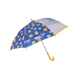 Trespass Kinder/Kinder Drizzle Stokparaplu met dierenprint (Blauw/Geel/Multikleurig)