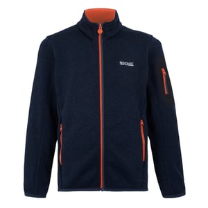 Regatta Kinder/Kinder Newhill Fleece Jas (Middernacht/Tangerine Tango)