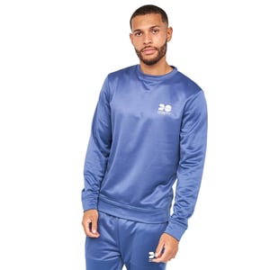 Crosshatch Heren Langtons Crew Neck Track Top (Blauw Indigo)