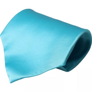 Zijde Stropdas Turquoise Effen