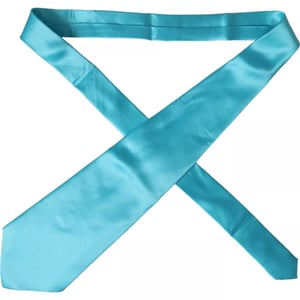 Zijde Stropdas Turquoise Effen
