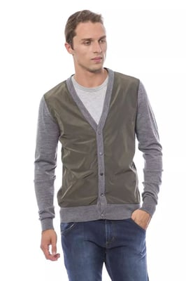 Gebreide Cardigan Tweekleurig Stijl