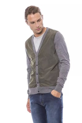 Gebreide Cardigan Tweekleurig Stijl