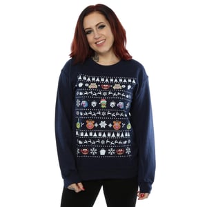 Disney Dames/Dames The Muppets Kerstkoppen Sweatshirt (Deep Navy)