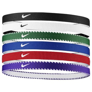 Nike Flexibele Klassieke Haarband (Set van 6) (Koningsblauw/rood)