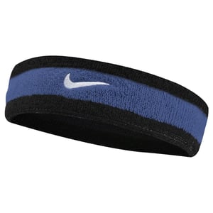 Nike Swoosh Stretch Hoofdband (Zwart/Blauw/Wit)