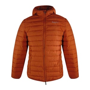 Aquascutum Actieve gewatteerde jas met capuchon voor heren (Roest Oranje)