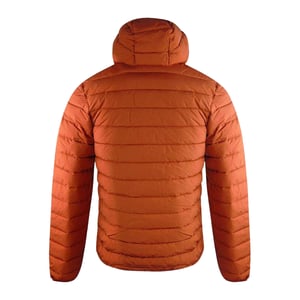 Aquascutum Actieve gewatteerde jas met capuchon voor heren (Roest Oranje)