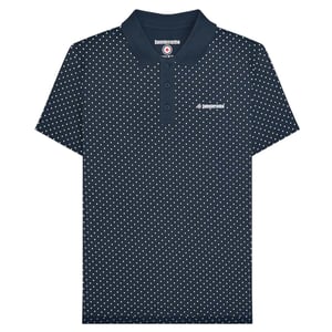 Lambretta Heren Polka Dot Big & Tall Polo Shirt (Marineblauw)