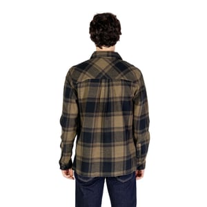 Flanellen Shirt Olijfzwart