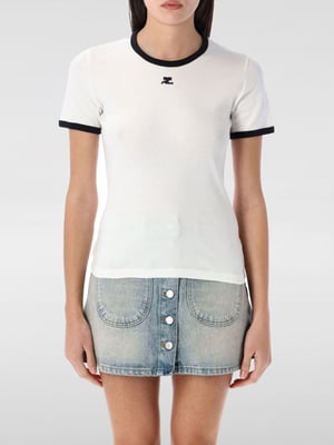 Slim Fit Korte Mouwen T-shirt met Ronde Hals