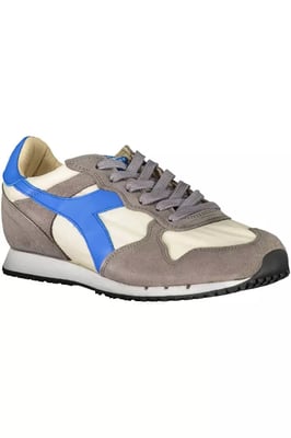 N9000 Suède Sneakers Grijs-Witblauw