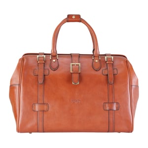 Echte leren bruine reistas met vintage stijl - Windsor