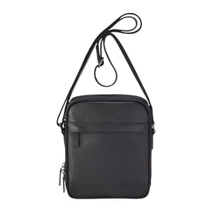 Echte leren zwarte vintage messenger crossbody reistas - Hawthrone