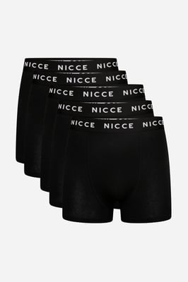 Zwarte 5-Pack Katoenen Boxer Shorts Met Logo Tailleband In Tijdloos Blokkleur Ontwerp