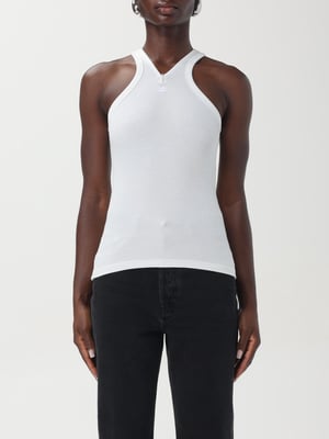 Geribbelde Mouwloze V-hals Top