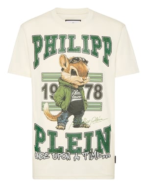 Round Neck T-Shirt College Squirrel Stones