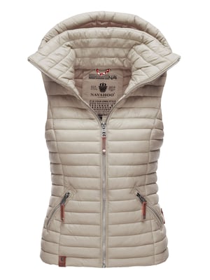 Navahoo Dames Gewatteerde Bodywarmer Shadaa – Lichte Weste met Afneembare Capuchon