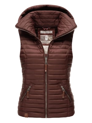 Navahoo Dames Gewatteerde Bodywarmer Shadaa – Lichte Weste met Afneembare Capuchon