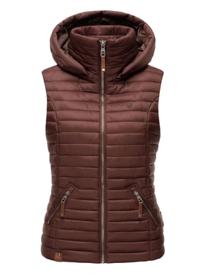 Navahoo Dames Gewatteerde Bodywarmer Shadaa – Lichte Weste met Afneembare Capuchon