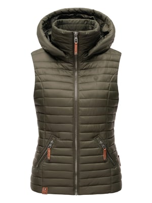 Navahoo Dames Gewatteerde Bodywarmer Shadaa – Lichte Weste met Afneembare Capuchon
