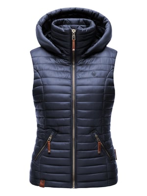 Navahoo Dames Gewatteerde Bodywarmer Shadaa – Lichte Weste met Afneembare Capuchon