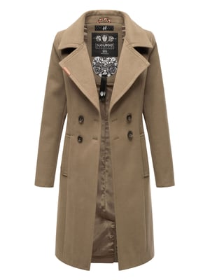 Navahoo Dames Trenchcoat Wooly – Premium Wintermantel met Elegante Pasvorm