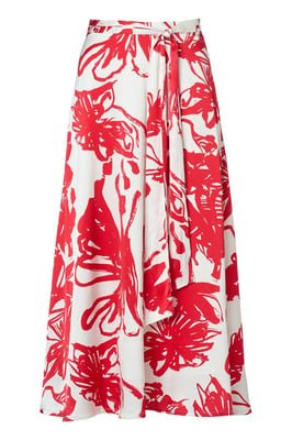 Carissa Print Rok Rood / Wit