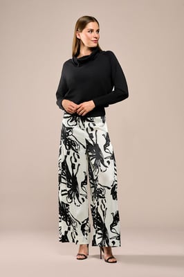 Cassandra Print Broek Zwart / Wit