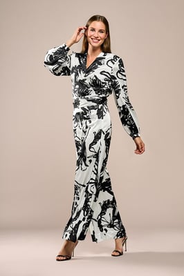 Carly Print Blouse Zwart / Wit